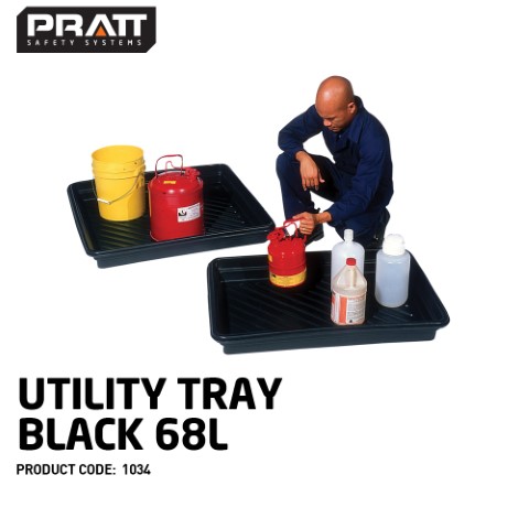 PRATT UTILITY TRAY 600 X 900 X 120MM BLACK